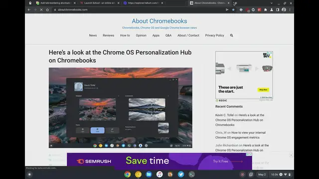 'Video thumbnail for Chrome browser tab ordering by keyboard'