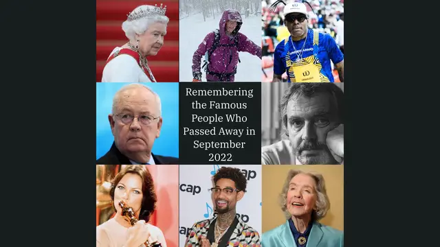 'Video thumbnail for Famous People Deaths September 2022'