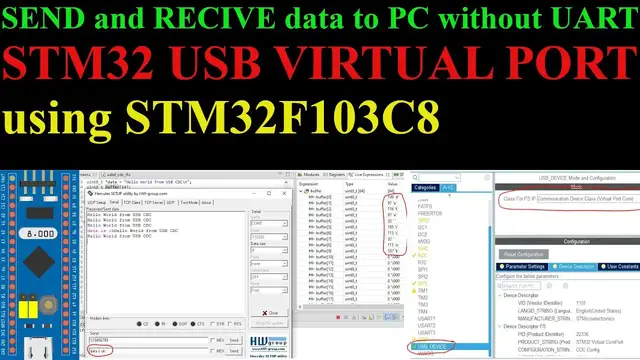 'Video thumbnail for STM32 Send and Receive Data to PC without UART || USB COM PORT || Bluepill'