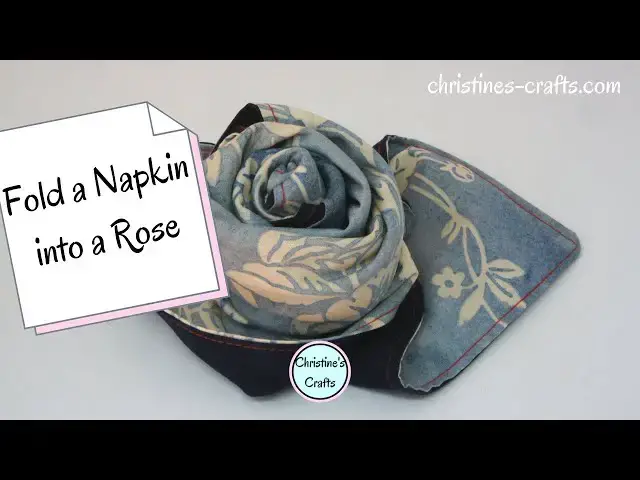 'Video thumbnail for HOW TO FOLD A NAPKIN INTO A ROSE - Super Quick and Easy and will Impress your Guests'