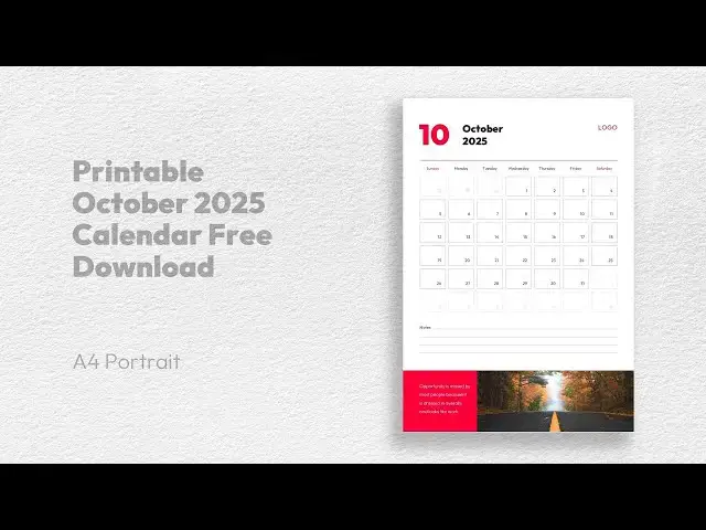 'Video thumbnail for October 2025 Calendar PowerPoint Template Free Download'
