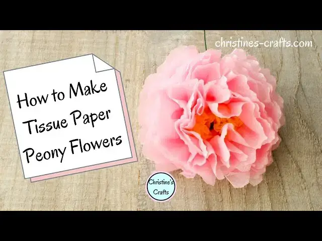 'Video thumbnail for HOW TO MAKE TISSUE PAPER PEONY FLOWERS - Easy to Make Tissue Paper Flowers for Any Occasion'