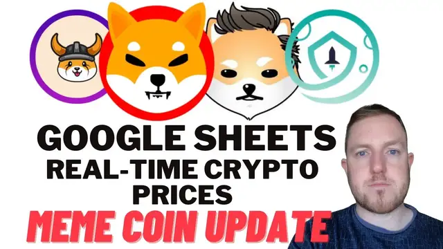 'Video thumbnail for Google Sheets Real-Time Crypto Prices - Meme Coin Update'