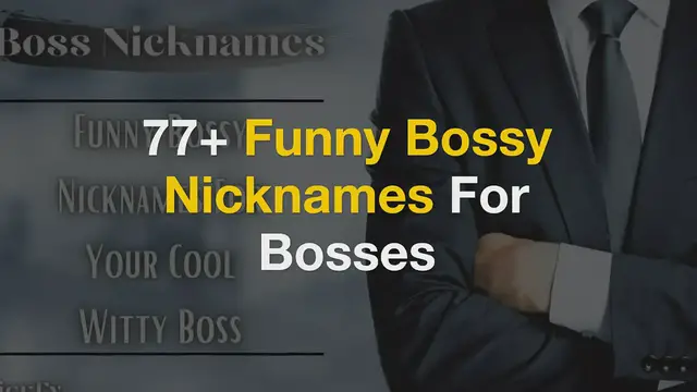 'Video thumbnail for Boss Nicknames | 77+ Funny Bossy Nicknames For Bosses'