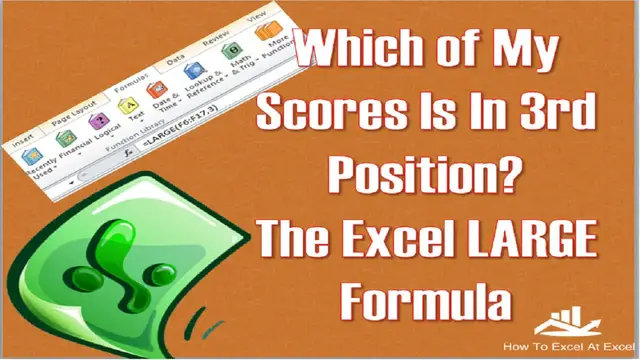 'Video thumbnail for Excel Tip Which Of My Scores Is In 3rd Position Use Excel Large Formula'