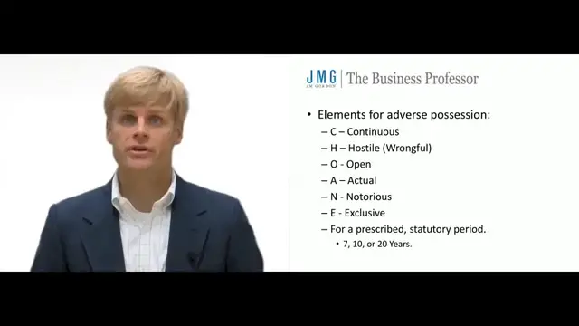 'Video thumbnail for Adverse Possession - Acquiring Ownership of Property'