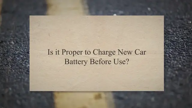 'Video thumbnail for Is it Proper to Charge New Car Battery Before Use?'