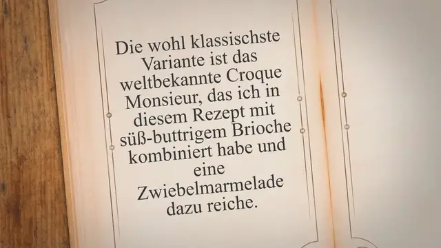 'Video thumbnail for Croque Monsieur klassisch mit Zwiebelmarmelade – das französische Original'