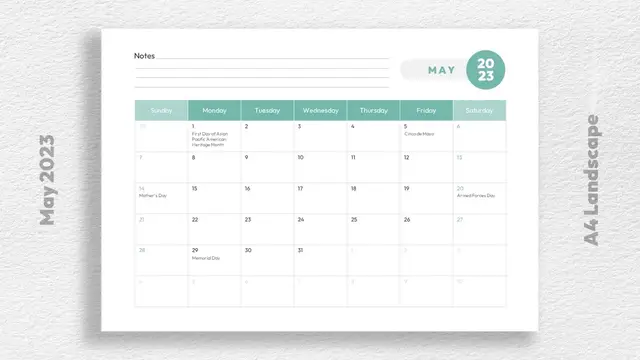 'Video thumbnail for May 2023 Calendar with Holidays Free Download'