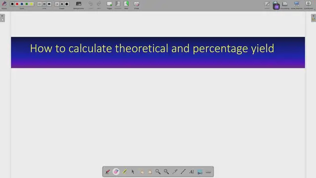 'Video thumbnail for How to calculate theoretical and percentage yield'