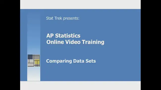 'Video thumbnail for AP Statistics: How to Compare Data Sets'