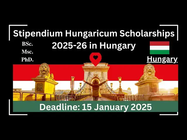 'Video thumbnail for Stipendium Hungaricum Scholarships 2025 26 in Hungary'