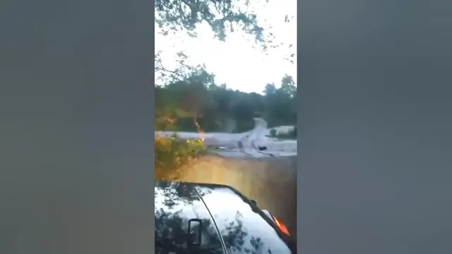 'Video thumbnail for Son take Mom and little dog trailing in his jeep.'
