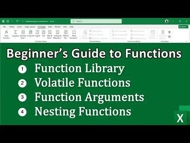 'Video thumbnail for How Function Works in Excel - Understanding Function Library, Arguments and Volatile Result'