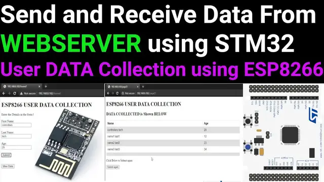 'Video thumbnail for ESP8266 WEBSERVER Send and Receive DATA using STM32 || Ring Buffer || CubeIDE'