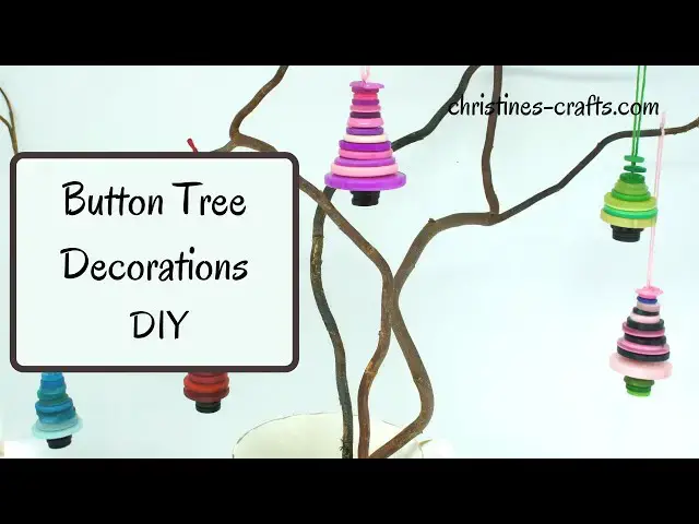 'Video thumbnail for BUTTON CHRISTMAS TREE DECORATIONS - How to Make'