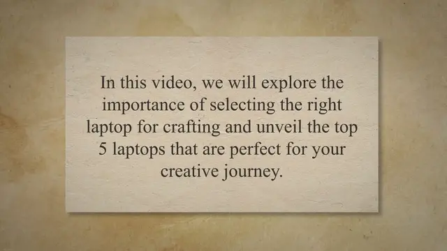 'Video thumbnail for Crafting with Confidence: Unveiling the 5 Best Laptops for Your Creative Journey'