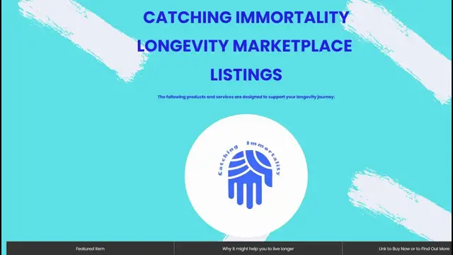 'Video thumbnail for Catching Immortality Longevity Marketplace'