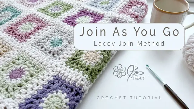 'Video thumbnail for Seamless Crochet: A Guide to Join-As-You-Go Crochet for Granny Squares'