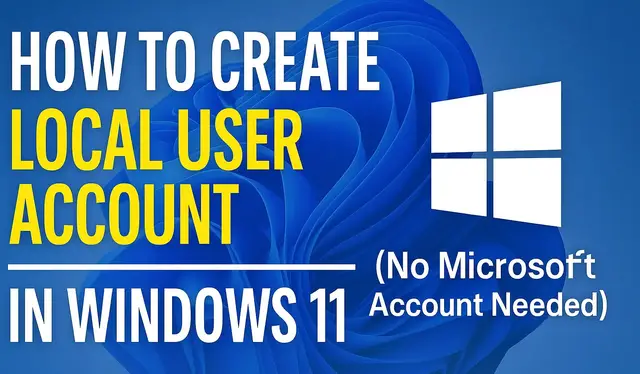 'Video thumbnail for How to Use Windows 11 Without a Microsoft Account! Create Local User Account'