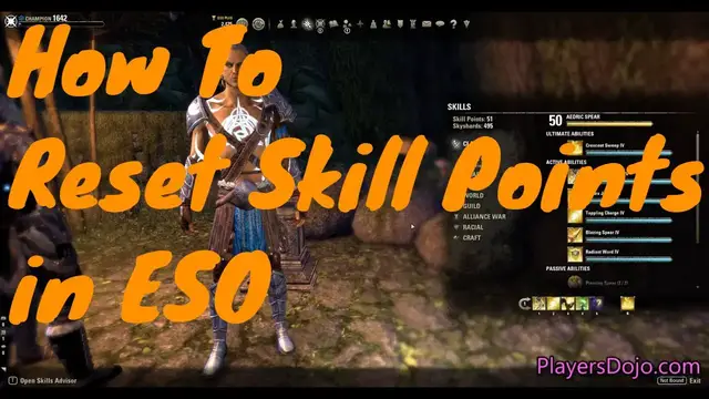 'Video thumbnail for ESO how to reset skill points [RESPEC SKILLS & MORPHS]'