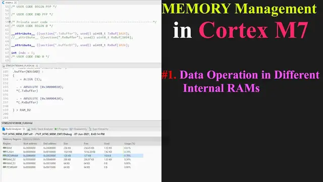 'Video thumbnail for Memory Management in STM32 || Cortex M7  || CUBEIDE'