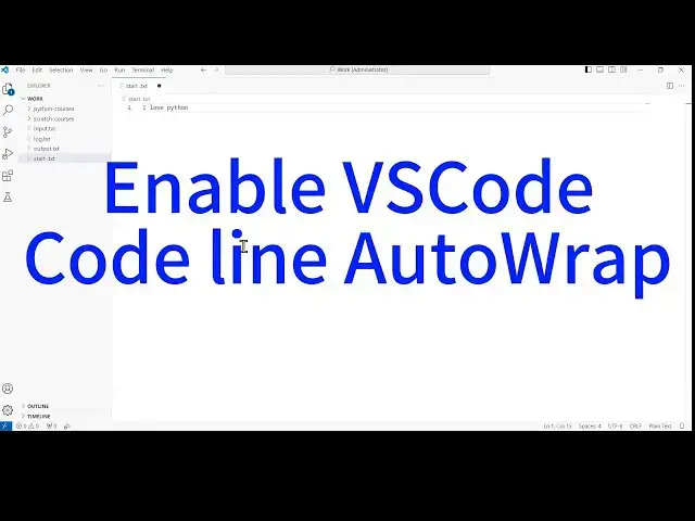 'Video thumbnail for How to Enable Word Wrap in Visual Studio Code'