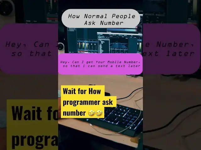 'Video thumbnail for How Programmer ask number from a girl 👧 🤣😂 #programmer #memes #codes #programmerlife'