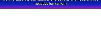'Video thumbnail for How to calculate the number of electrons and neutrons in a negative ion'
