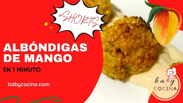 'Video thumbnail for Albóndigas de MANGO, AVENA y POLLO | Receta Saludable BLW #Shorts #Recetas'