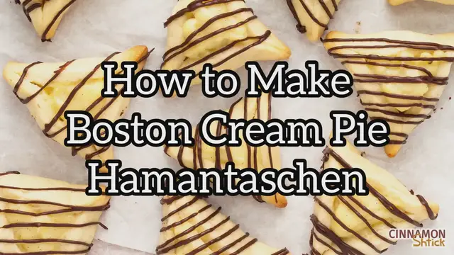 'Video thumbnail for How to Make Boston Cream Pie Hamantaschen'