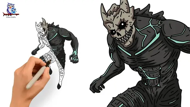 'Video thumbnail for How to Draw Kaiju No. 8 Manga - Step by Step'