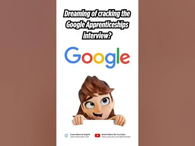 'Video thumbnail for Crack Google Apprenticeships Interview | Ultimate Prep Guide!'