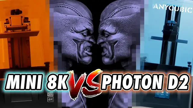 'Video thumbnail for Phrozen Sonic Mini 8k Vs Anycubic Photon D2 DLP - Featuring Sirayatech Resins'