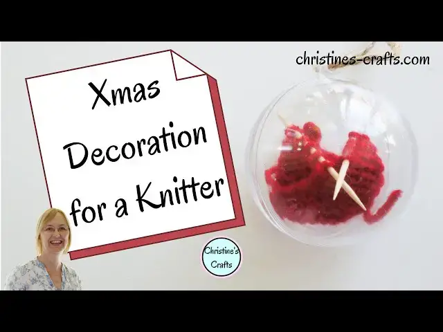 'Video thumbnail for HOW TO MAKE A CUTE CHRISTMAS DECORATION FOR KNITTERS: Quick and Easy Knitted Decoration'