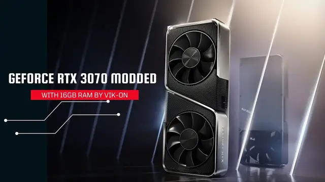 'Video thumbnail for NVIDIA GeForce RTX 3070 Modded with 16 GB GDDR6 Memory'