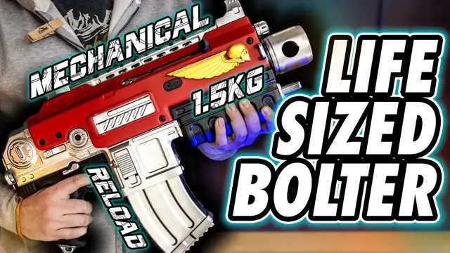 'Video thumbnail for Who Wants NERF BOLTERS now? 3D-Printed WARHAMMER 40K Bolt Rifle'
