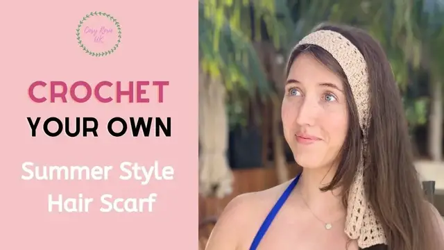 'Video thumbnail for Crochet Hair Scarf - Make your Own'