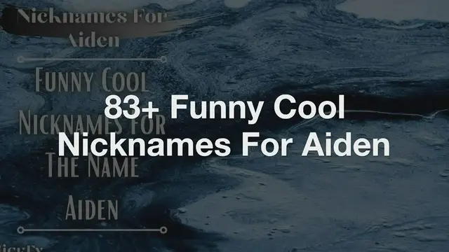 'Video thumbnail for Nicknames For Aiden | 83+ Funny Cool Nicknames For Aiden'