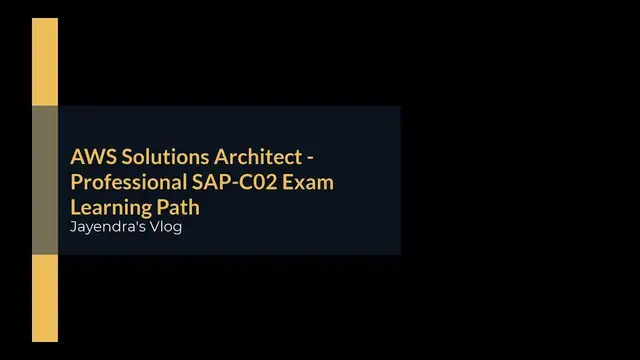 'Video thumbnail for AWS Solutions Architect - Professional SAP-C02 Exam Learning Path'