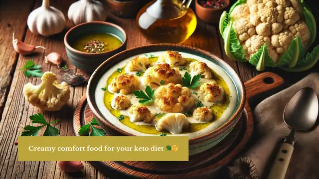 'Video thumbnail for Easy Keto Roasted Cauliflower Soup Recipe'