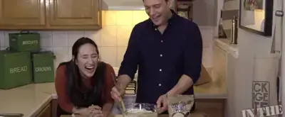 'Video thumbnail for Backstage Bite with Katie Lynch: Eric William Morris Makes Some Beastly Banana Muffins Worthy of King Kong'