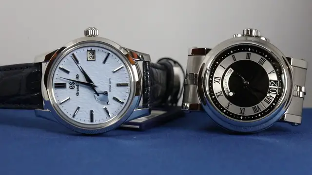 'Video thumbnail for Grand Seiko Skyflake Sweeping Seconds Compared to Breguet Marine'