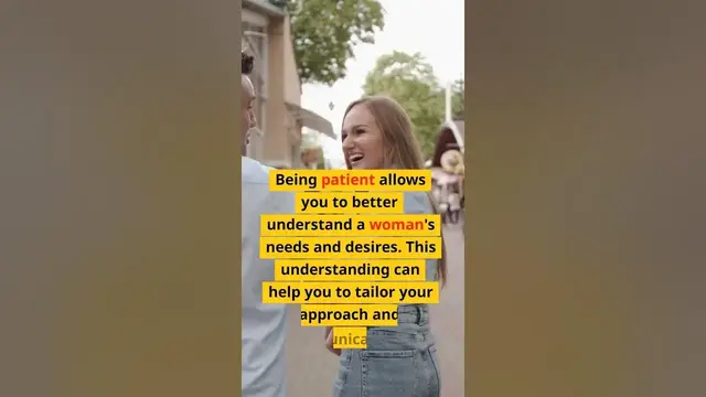'Video thumbnail for Why Being Patient Means Success with Women'
