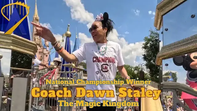 'Video thumbnail for South Carolina Coach Dawn Staley Celebrates Historic Win at Walt Disney World'