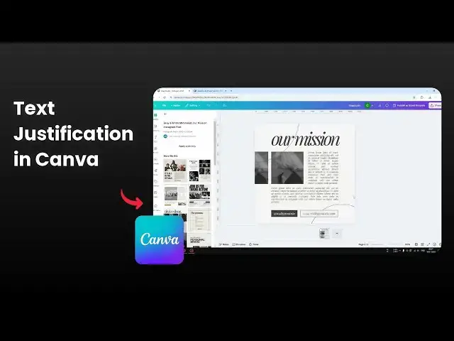 'Video thumbnail for How to Justify Text in Canva'