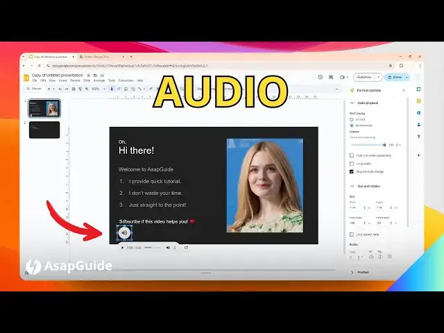 'Video thumbnail for How to Add Audio to Google Slides'