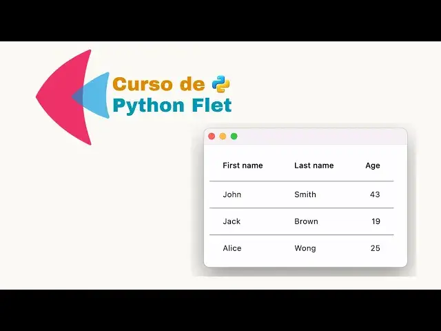 'Video thumbnail for Curso de Python Flet - Como Criar um DataTable ( tabela ) no Flet #11'