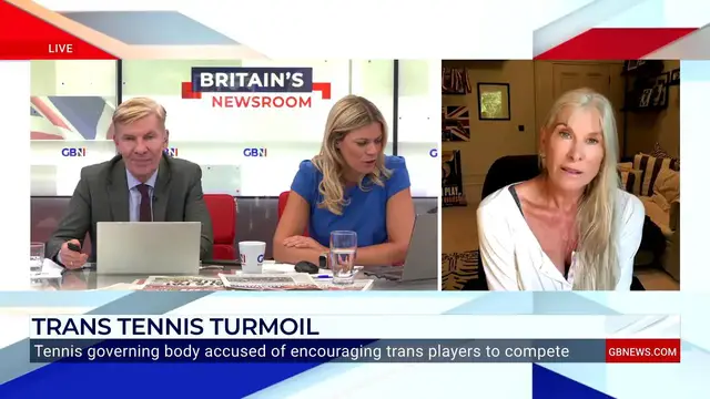 'Video thumbnail for Sharron Davies accuses tennis body of having 'no logic' for 'encouraging trans players' to compete'