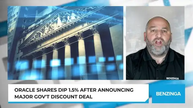 'Video thumbnail for Oracle Shares Dip 1.5% After Announcing Major Gov't Discount Deal '